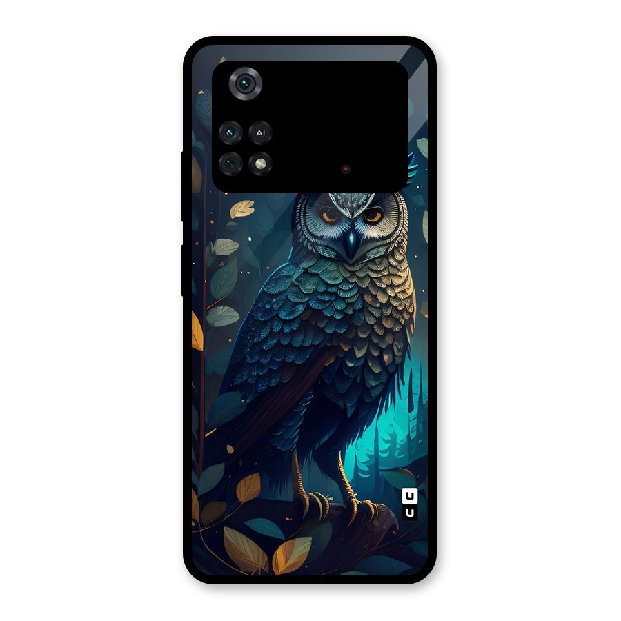 The Cunning Owl Glass Back Case for Poco M4 Pro 4G