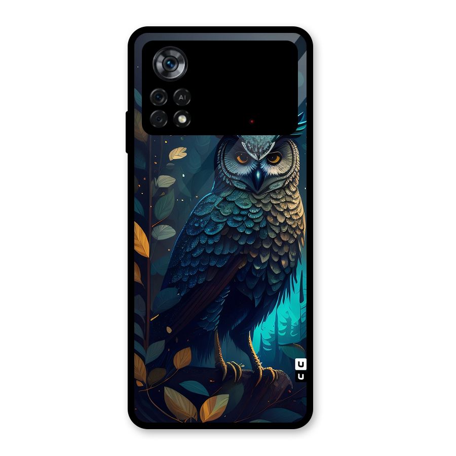 The Cunning Owl Glass Back Case for Poco X4 Pro 5G