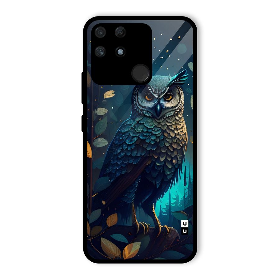 The Cunning Owl Glass Back Case for Realme Narzo 50A