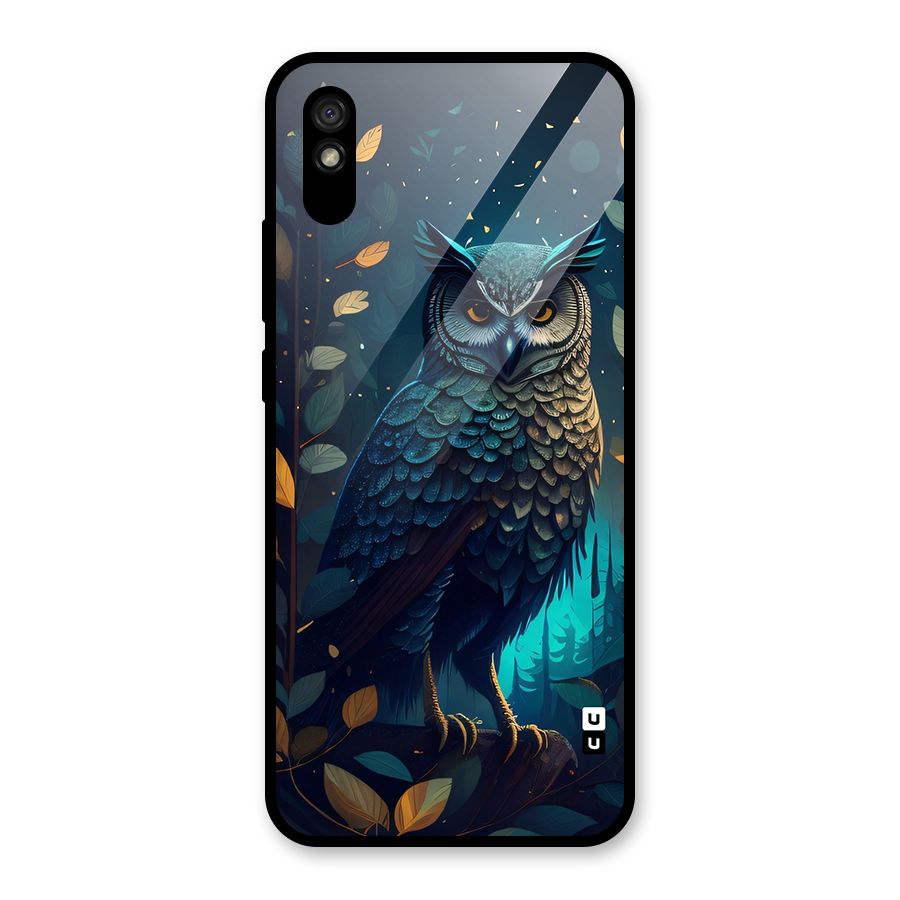 The Cunning Owl Glass Back Case for Redmi 9A