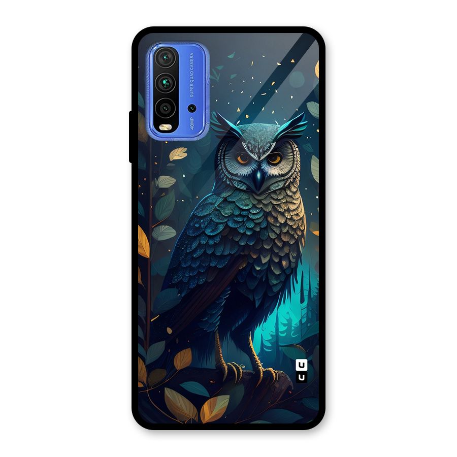 The Cunning Owl Glass Back Case for Redmi 9 Power
