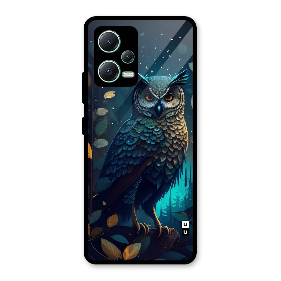 The Cunning Owl Glass Back Case for Redmi Note 12 5G