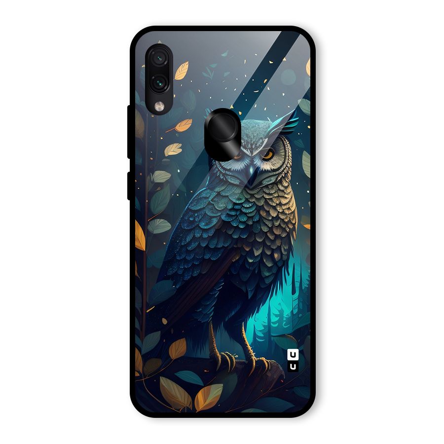 The Cunning Owl Glass Back Case for Redmi Note 7 Pro