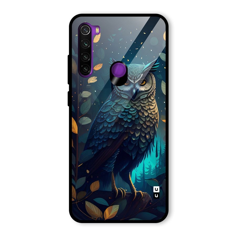 The Cunning Owl Glass Back Case for Redmi Note 8