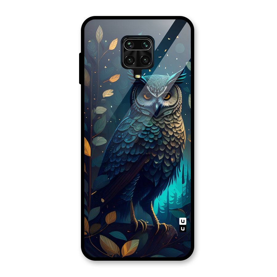 The Cunning Owl Glass Back Case for Redmi Note 9 Pro