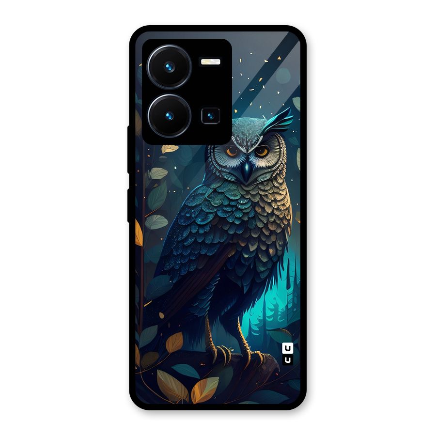 The Cunning Owl Glass Back Case for Vivo Y35