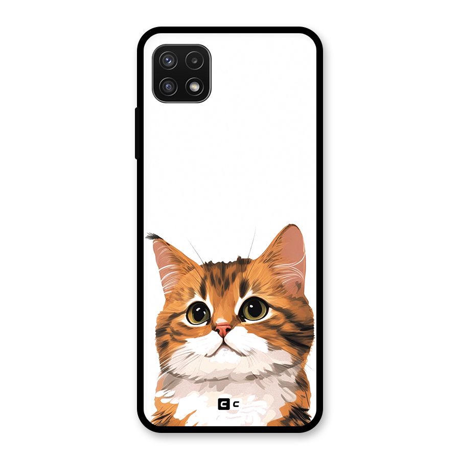 The Cute Cat Glass Back Case for Galaxy A22 5G