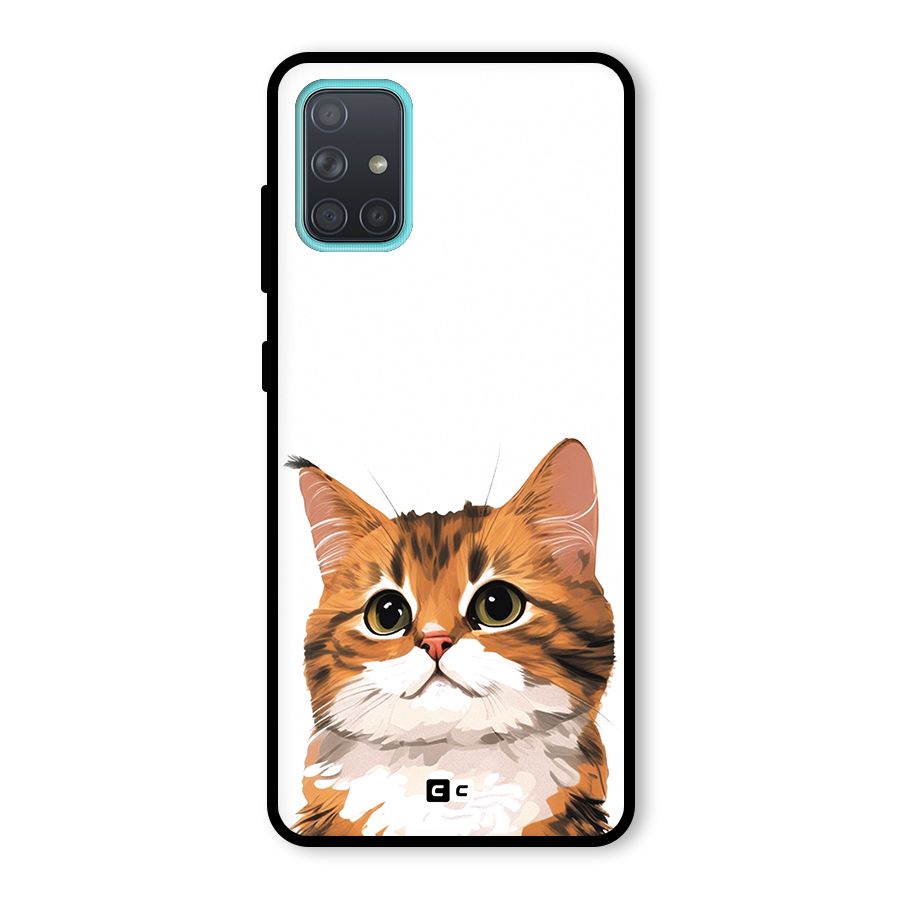 The Cute Cat Glass Back Case for Galaxy A71