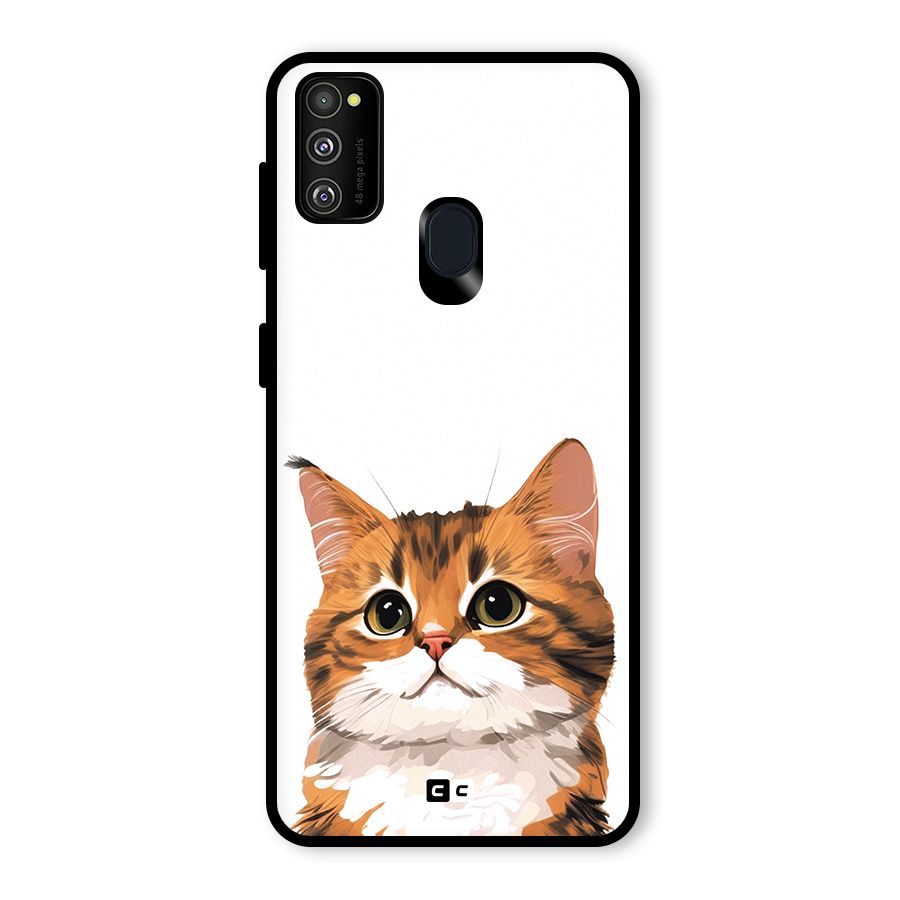 The Cute Cat Glass Back Case for Galaxy M30s