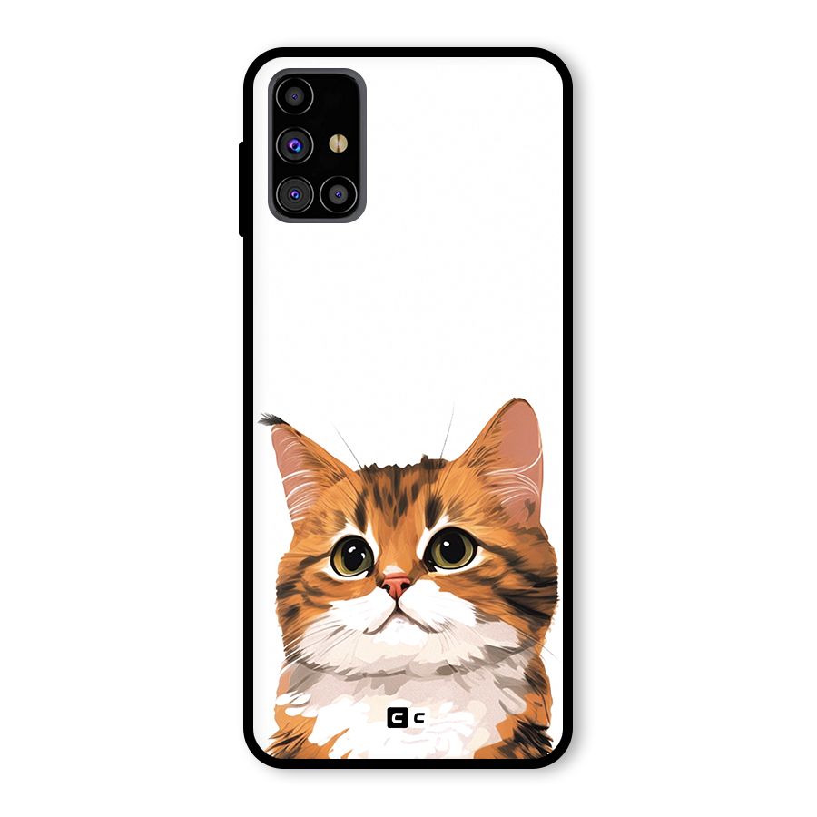 The Cute Cat Glass Back Case for Galaxy M31s