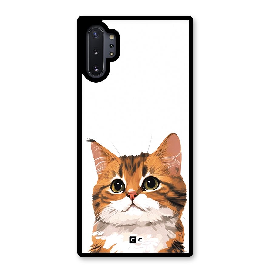 The Cute Cat Glass Back Case for Galaxy Note 10 Plus