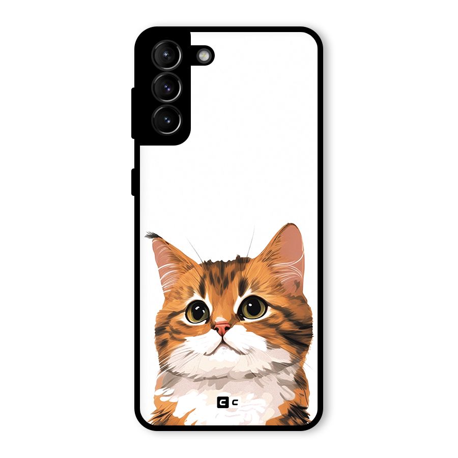 The Cute Cat Glass Back Case for Galaxy S21 Plus