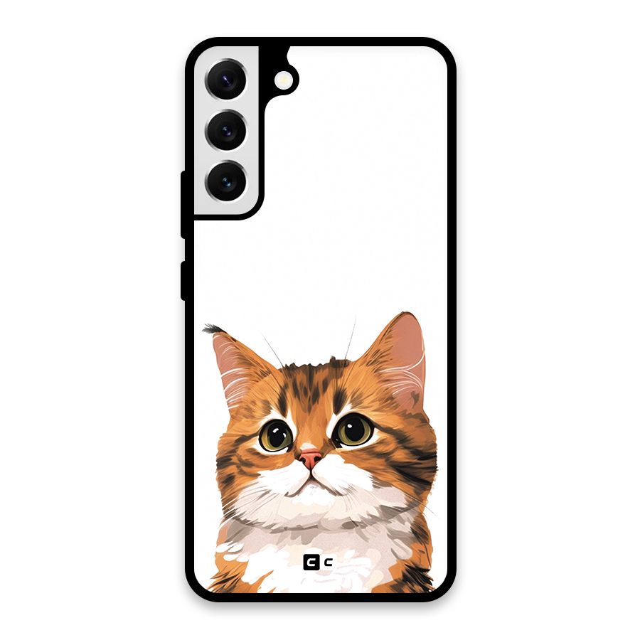 The Cute Cat Glass Back Case for Galaxy S22 Plus 5G