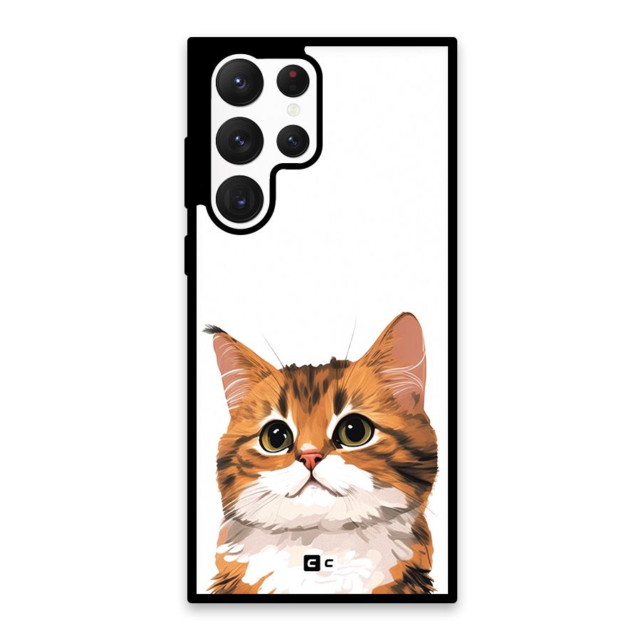 The Cute Cat Glass Back Case for Galaxy S22 Ultra 5G