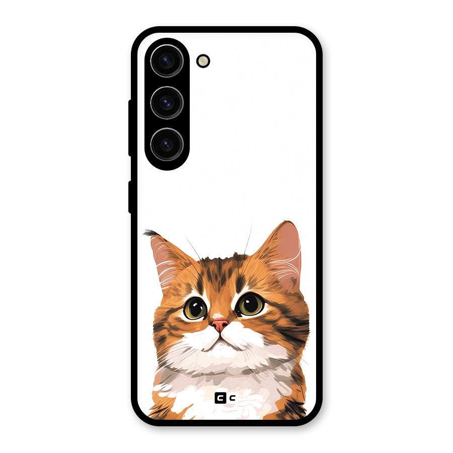 The Cute Cat Glass Back Case for Galaxy S23