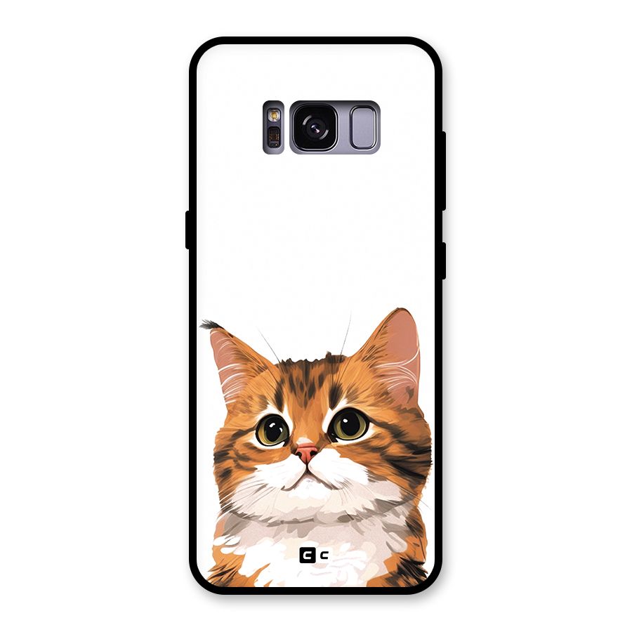 The Cute Cat Glass Back Case for Galaxy S8