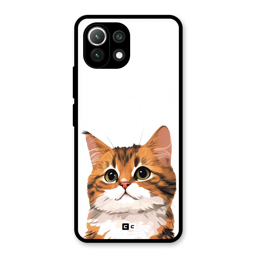 The Cute Cat Glass Back Case for Mi 11 Lite NE 5G