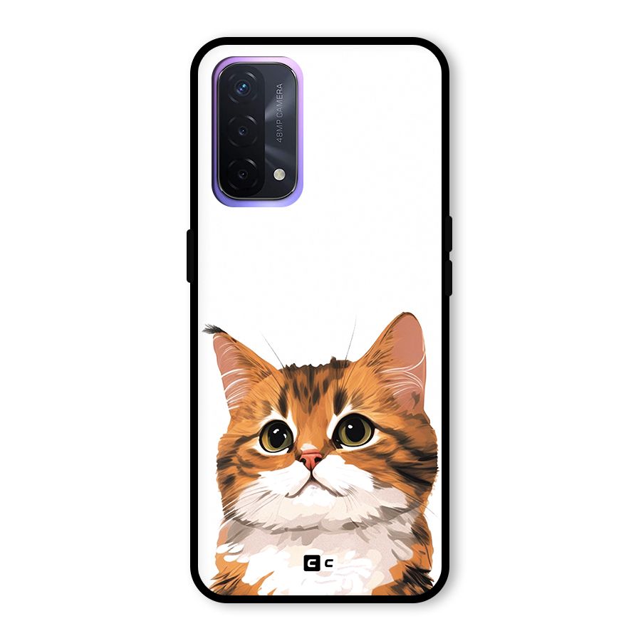 The Cute Cat Glass Back Case for Oppo A74 5G