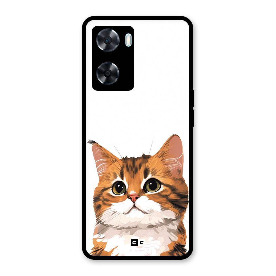 The Cute Cat Glass Back Case for Oppo A77