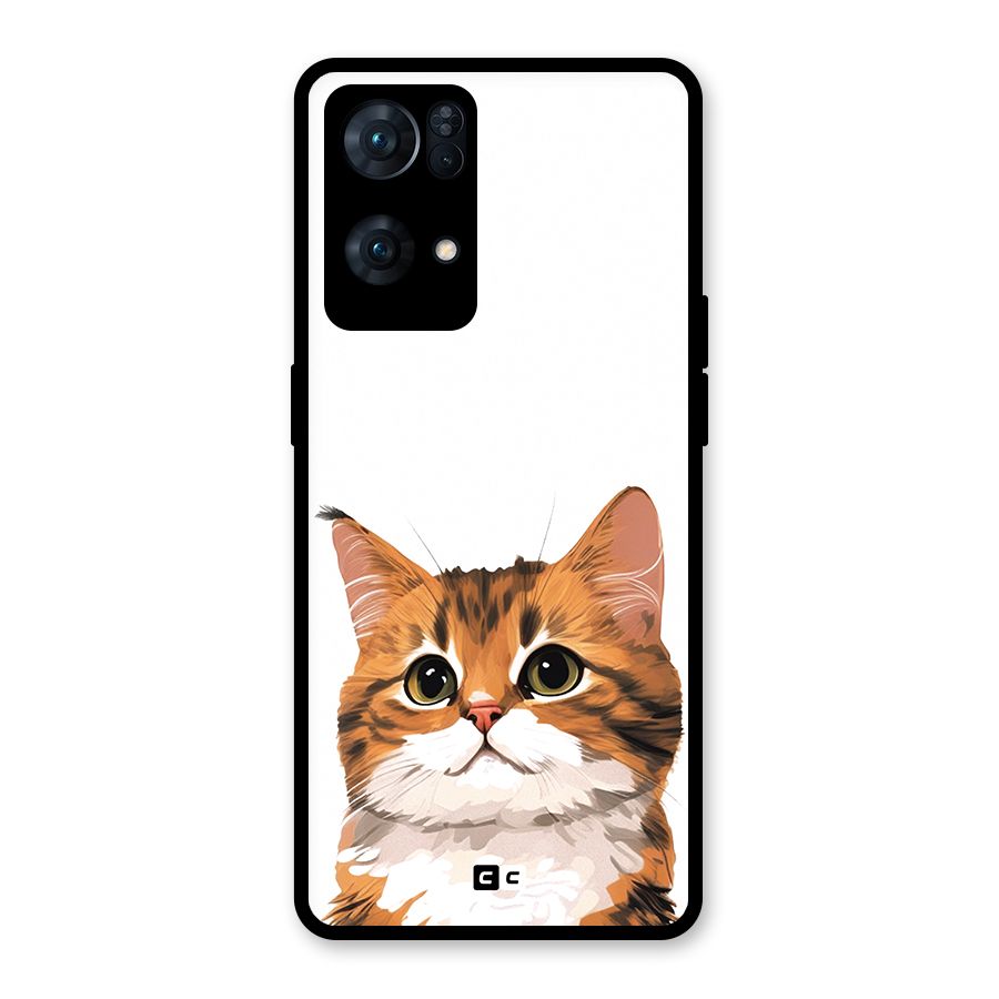 The Cute Cat Glass Back Case for Oppo Reno7 Pro 5G