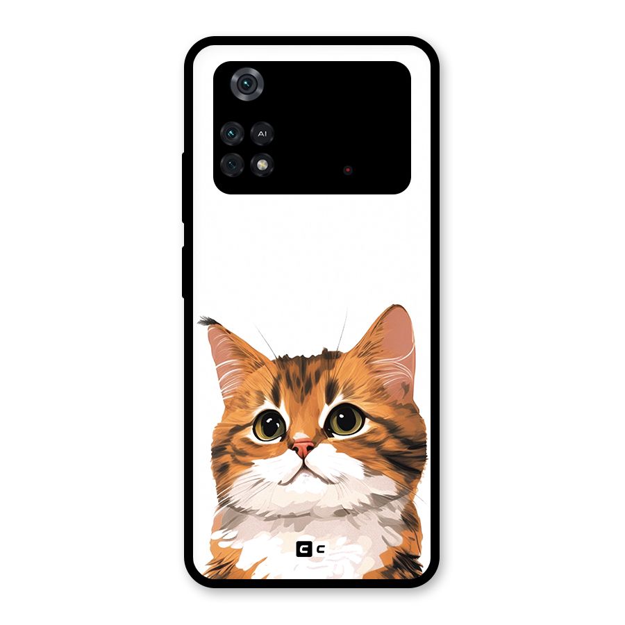 The Cute Cat Glass Back Case for Poco M4 Pro 4G