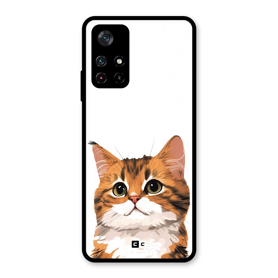 The Cute Cat Glass Back Case for Poco M4 Pro 5G