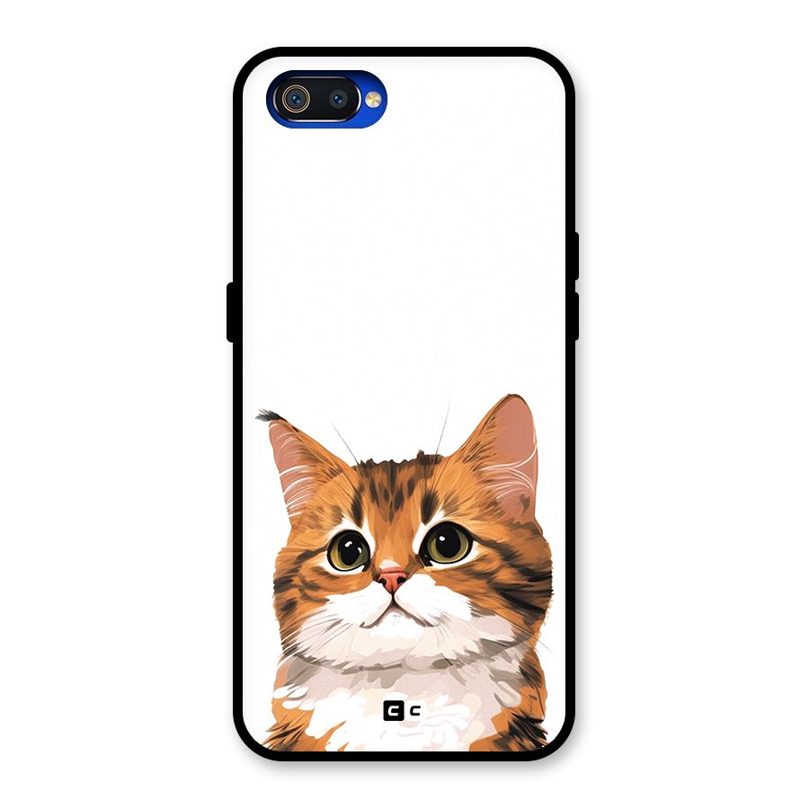 The Cute Cat Glass Back Case for Realme C2