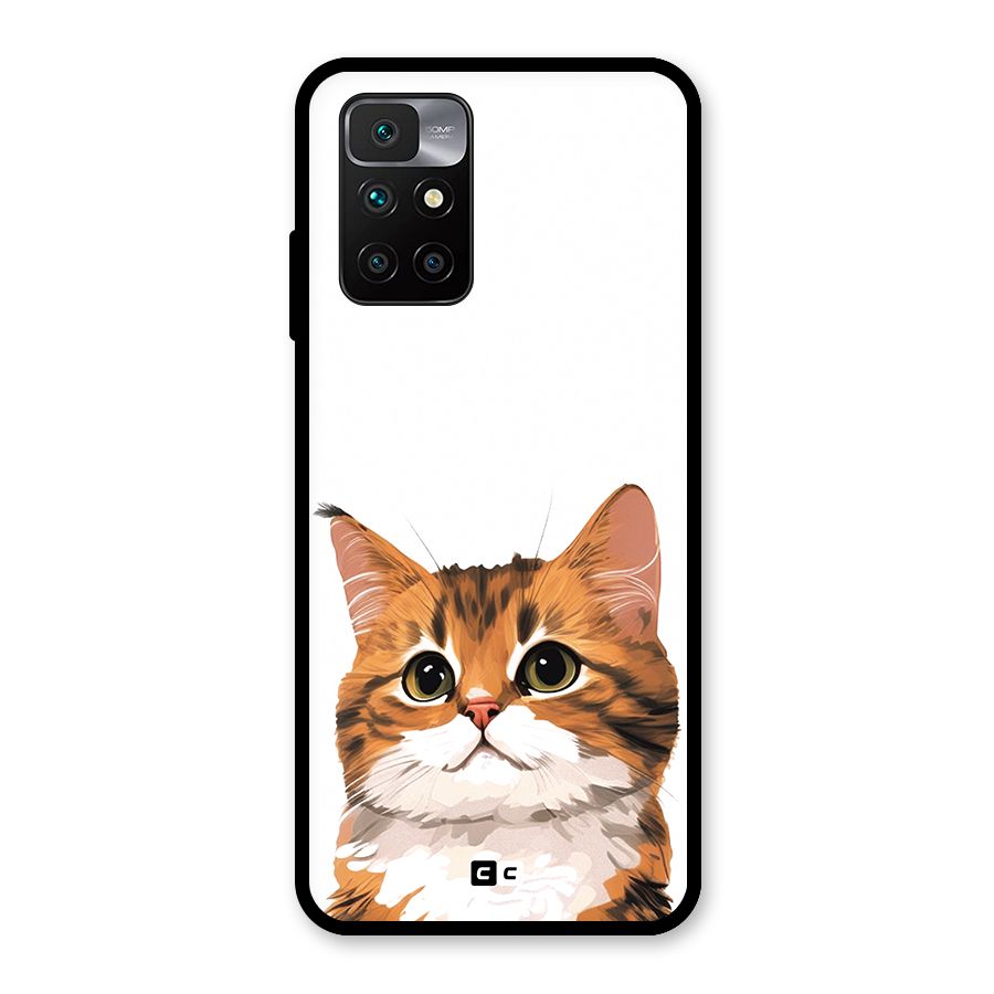 The Cute Cat Glass Back Case for Redmi 10 Prime
