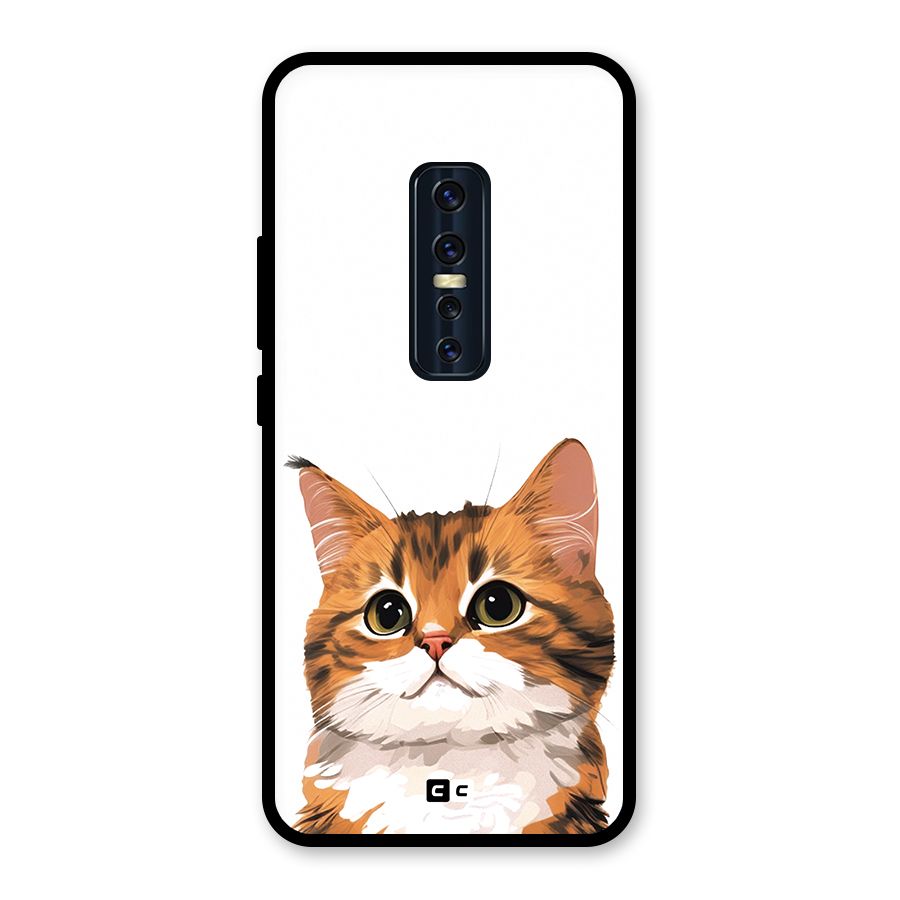 The Cute Cat Glass Back Case for Vivo V17 Pro