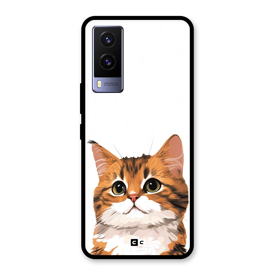 The Cute Cat Glass Back Case for Vivo V21e 5G