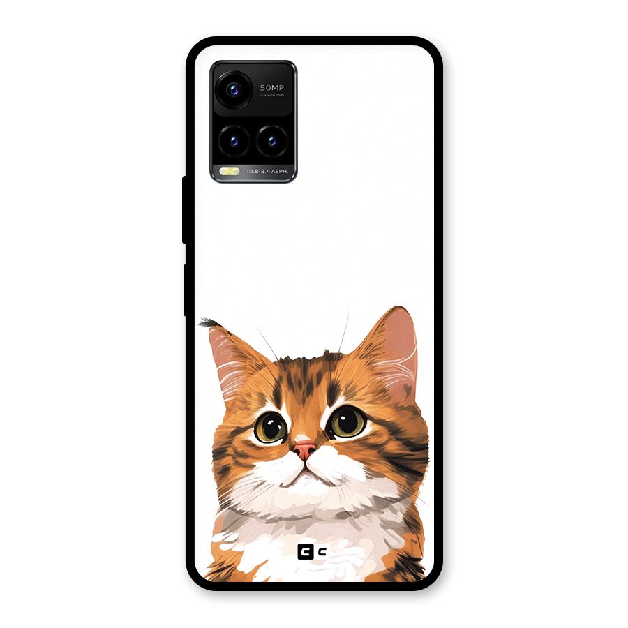 The Cute Cat Glass Back Case for Vivo Y21T