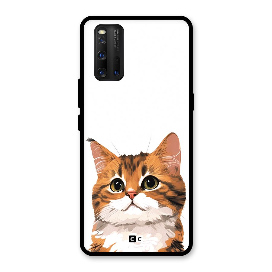 The Cute Cat Glass Back Case for Vivo iQOO 3