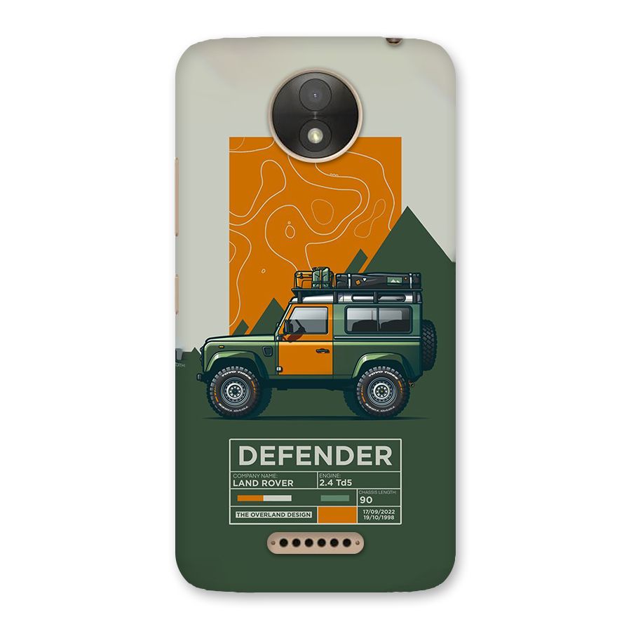 The Defence Car Back Case for Moto C Plus