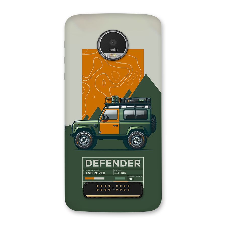 The Defence Car Back Case for Moto Z Play