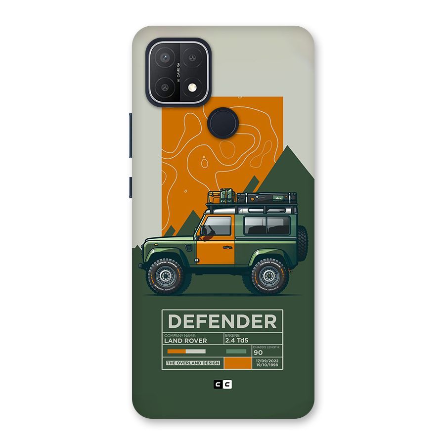 The Defence Car Back Case for Oppo A15
