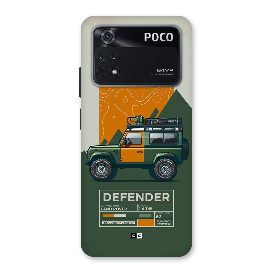The Defence Car Back Case for Poco M4 Pro 4G