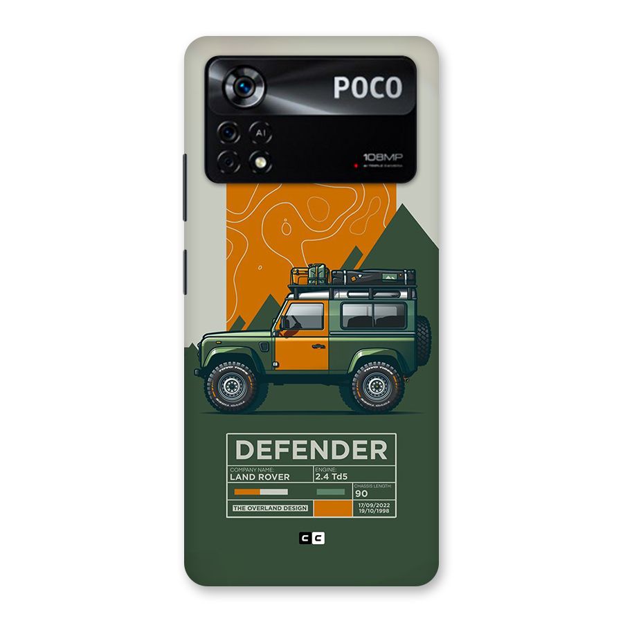 The Defence Car Back Case for Poco X4 Pro 5G