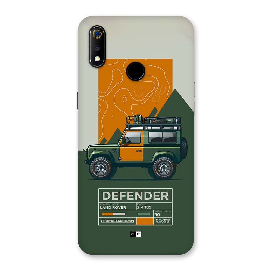 The Defence Car Back Case for Realme 3