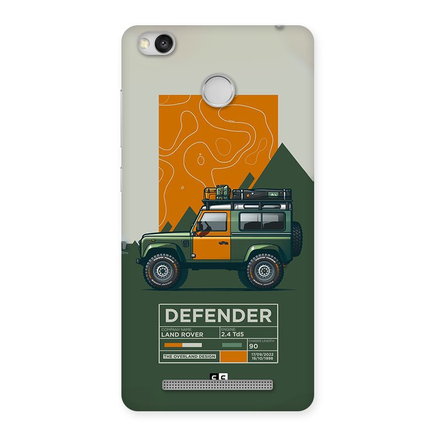 The Defence Car Back Case for Redmi 3S Prime