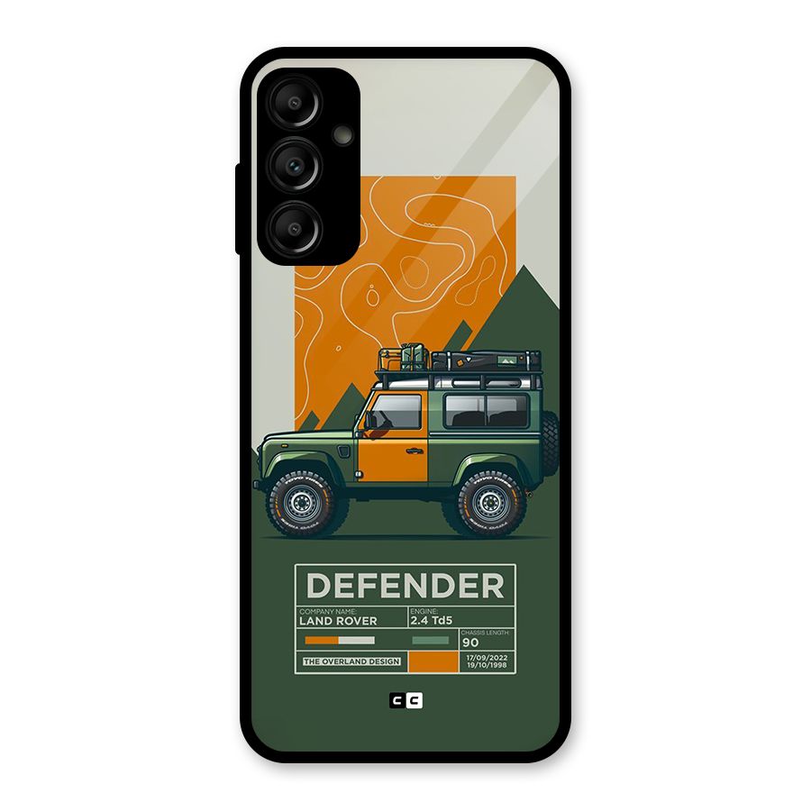 The Defence Car Glass Back Case for Galaxy A14 5G