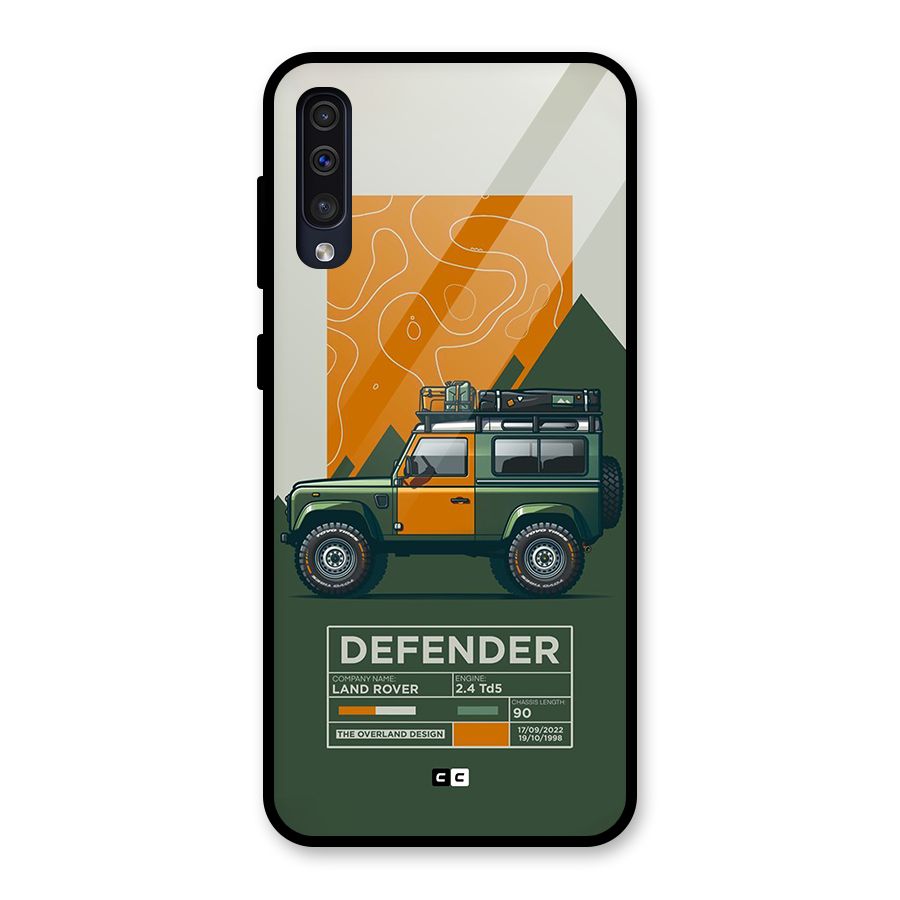 The Defence Car Glass Back Case for Galaxy A50s