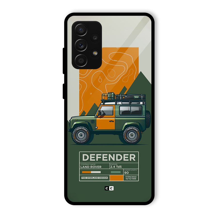 The Defence Car Glass Back Case for Galaxy A53 5G