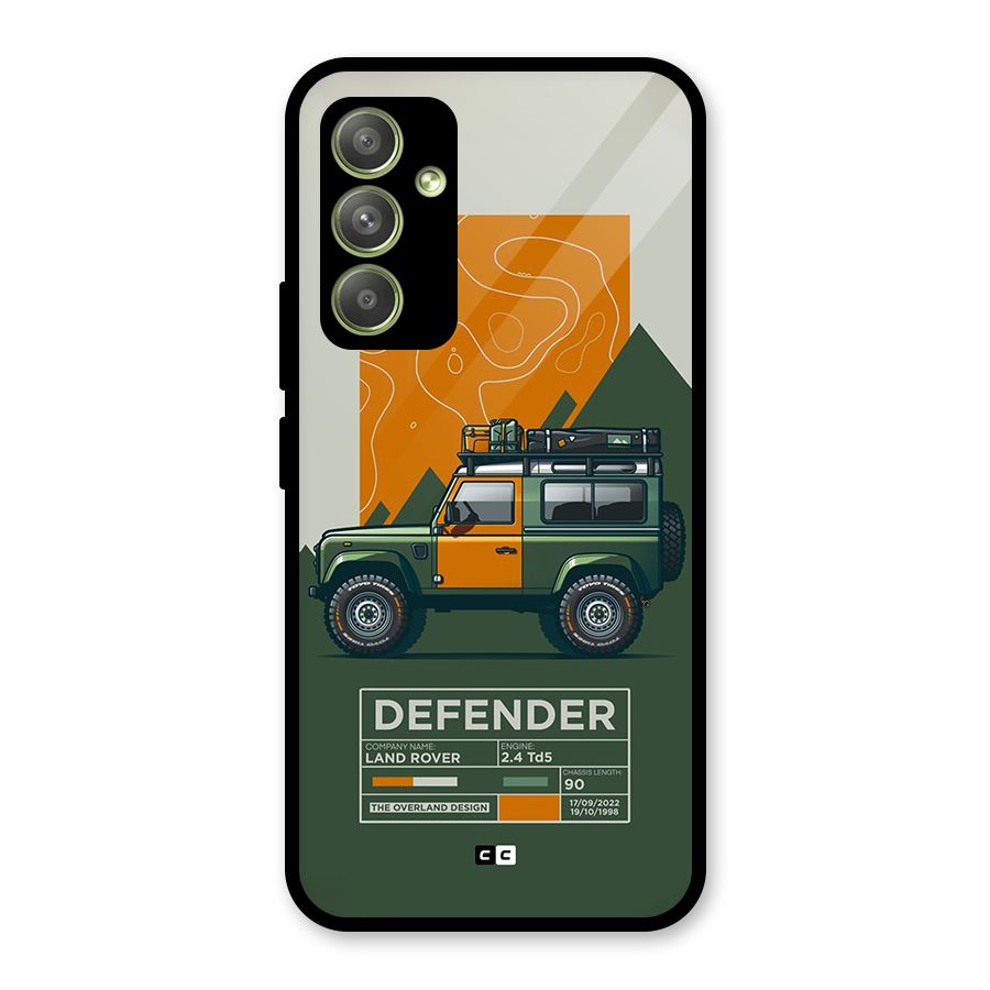 The Defence Car Glass Back Case for Galaxy A54