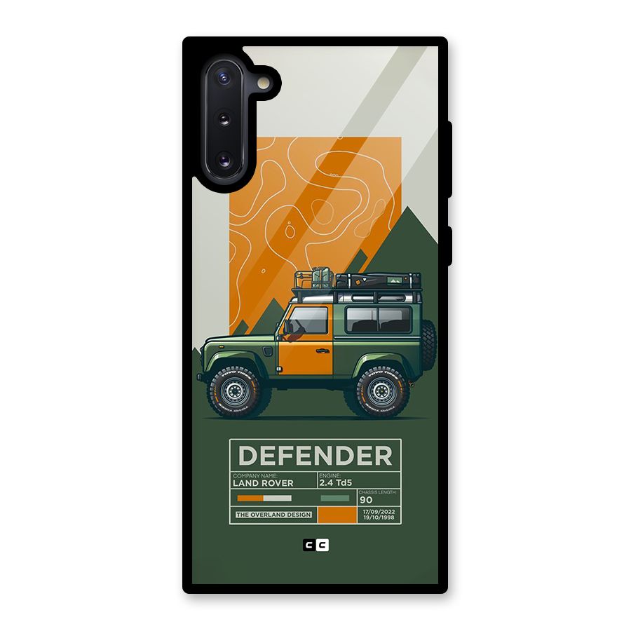 The Defence Car Glass Back Case for Galaxy Note 10