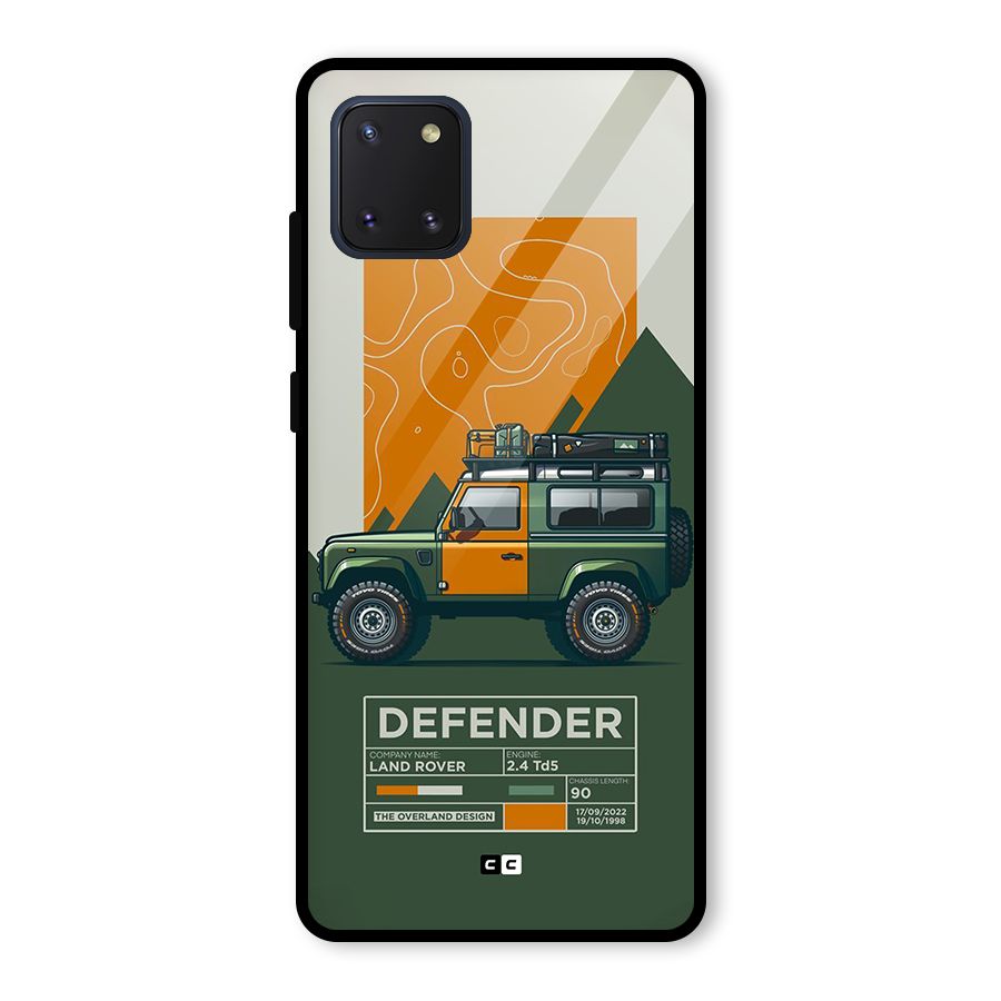 The Defence Car Glass Back Case for Galaxy Note 10 Lite