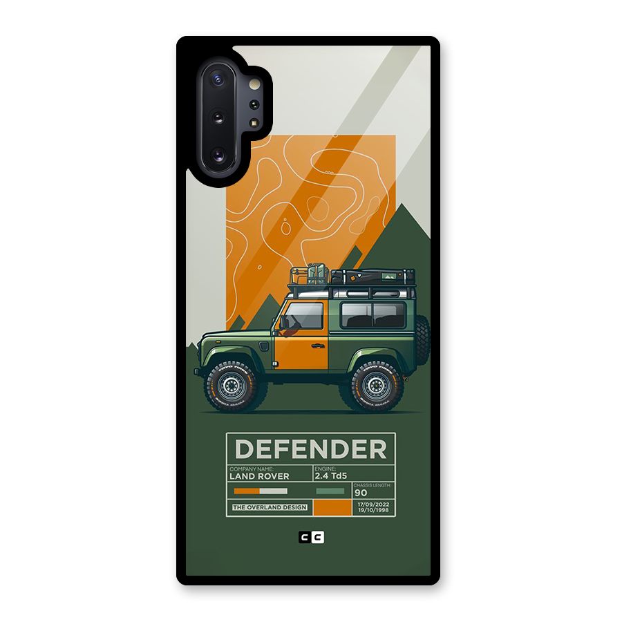 The Defence Car Glass Back Case for Galaxy Note 10 Plus