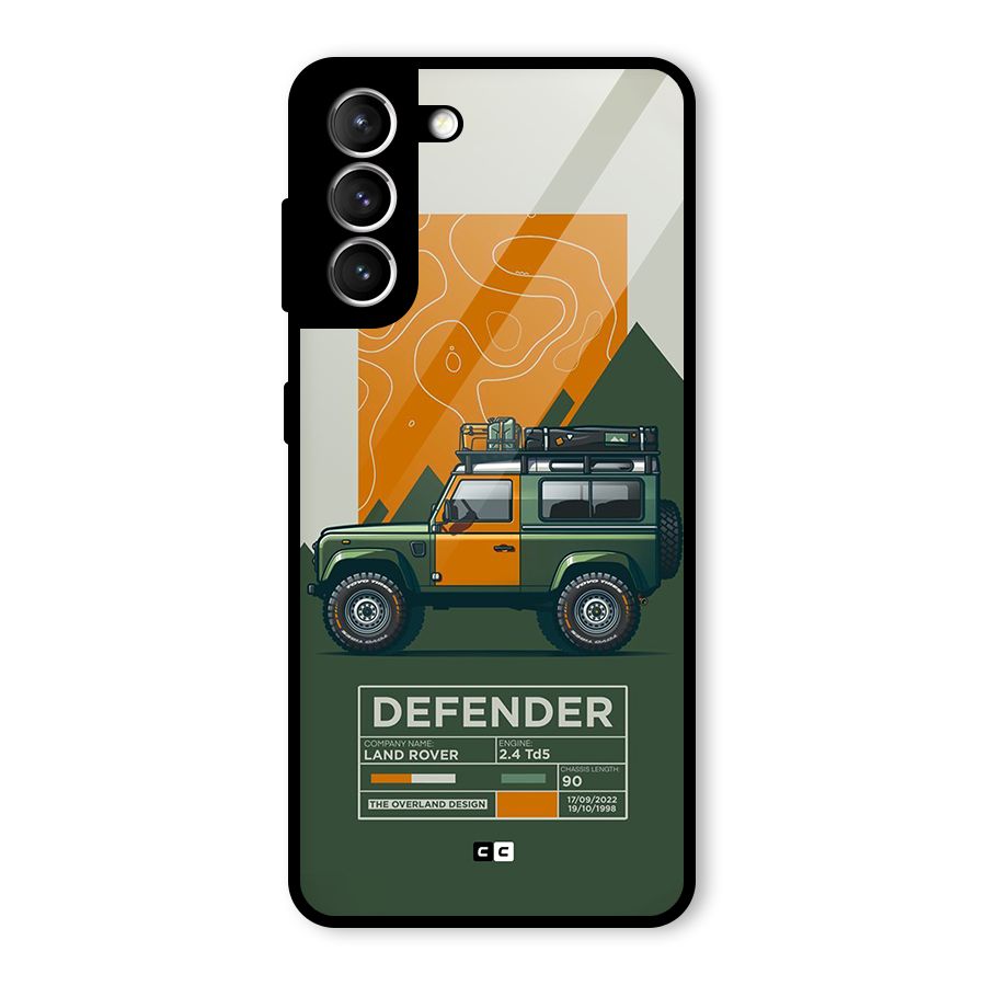 The Defence Car Glass Back Case for Galaxy S21 5G