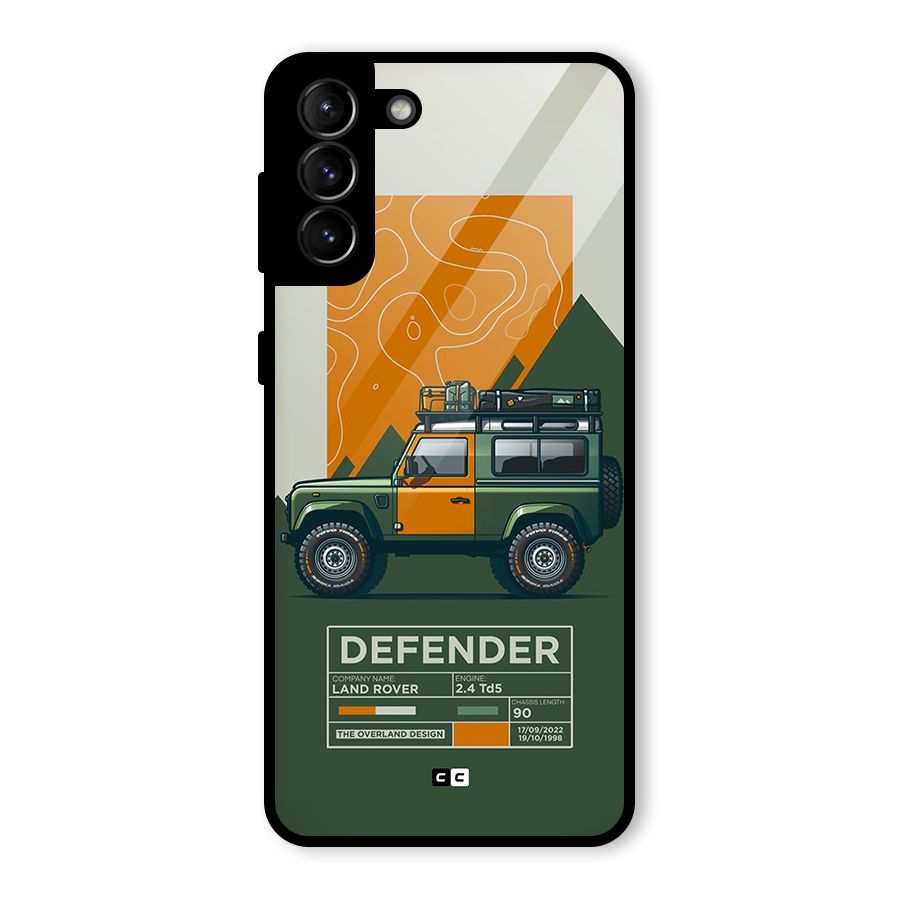 The Defence Car Glass Back Case for Galaxy S21 Plus