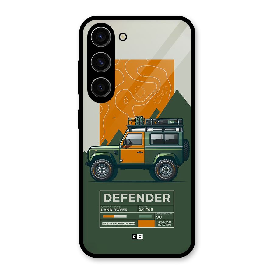 The Defence Car Glass Back Case for Galaxy S23