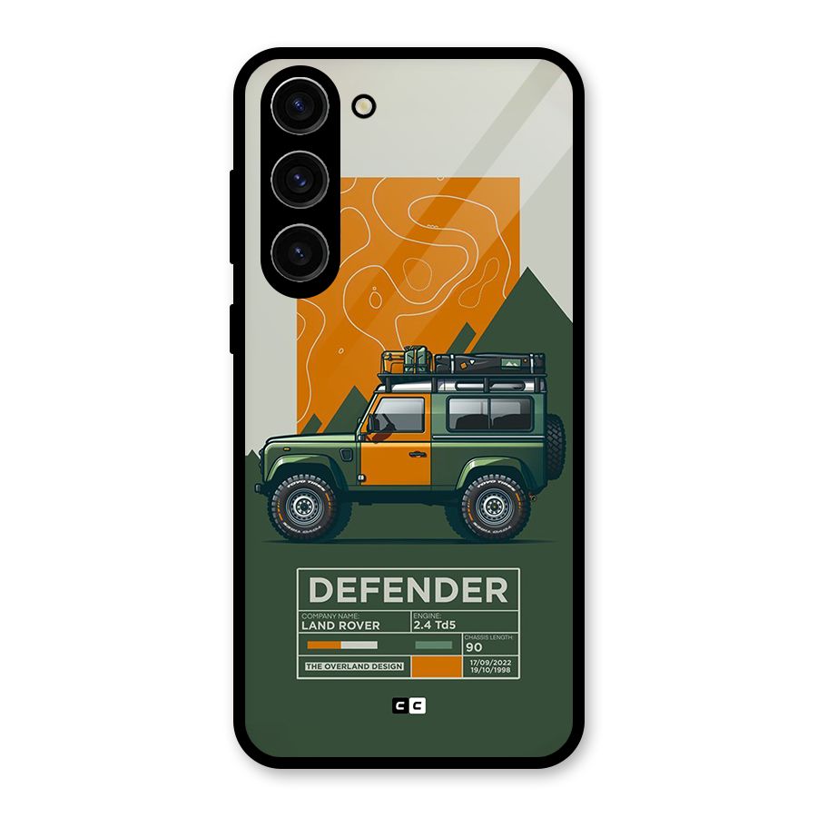 The Defence Car Glass Back Case for Galaxy S23 Plus